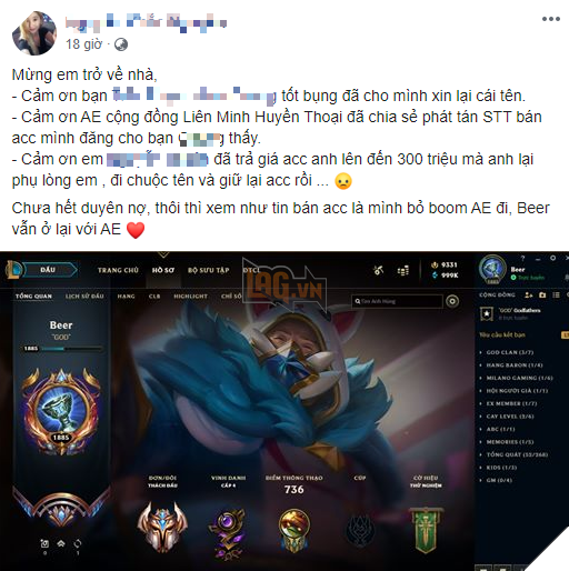 Chủ nhân acc LMHT bạc tỷ đã chuộc được tên cũ: Duyên chưa hết, vẫn ở lại cùng anh em - Ảnh 5.