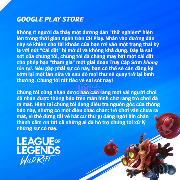 LMHT: Tốc Chiến thừa nhận việc xuất hiện thông tin Tải game là do... bấm nhầm nút, hé lộ thời điểm ra mắt ngay tháng 6 - Ảnh 1.