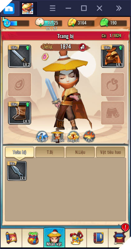 Hướng dẫn nâng cấp trang bị khi chơi Đại Hiệp Piu Piu Piu