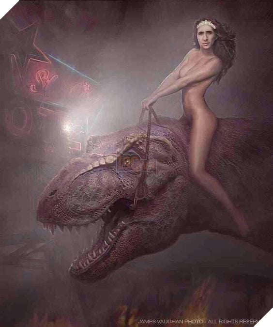 Nicholas Cages face on female