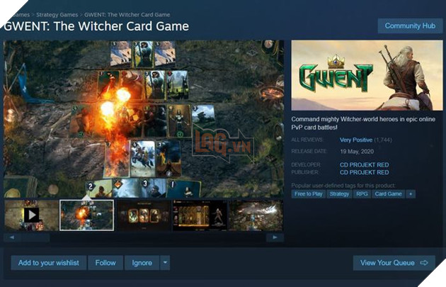 Game thẻ bài lừng danh xuất phát từ The Witcher 3 đã chính thức lên Steam
