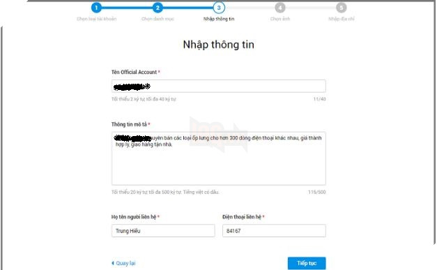 Hướng dẫn: Cách tạo và đăng ký Zalo Page bán hàng trên máy tính 5