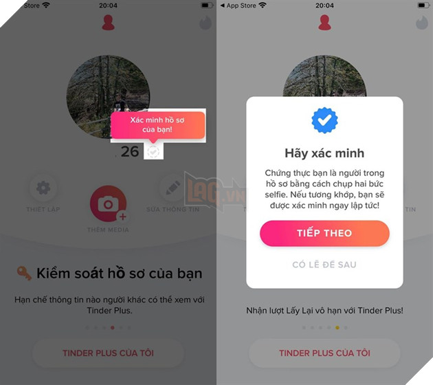 Hướng dẫn: Cách kích hoạt dấu tick xanh trên tài khoản Tinder 2