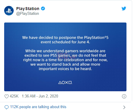 Sony hoãn sự kiện ra mắt PlayStation 5 vào ngày 4 tháng 6 tới  2