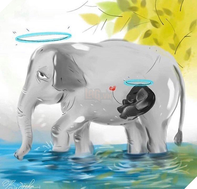 Họa sĩ trên khắp thế giới vẽ lại hình ảnh cô voi đang mang ᴛʜаі, bị dân lừa ăn quả dứa chứa pháo phát nổ rồi qua đời 8