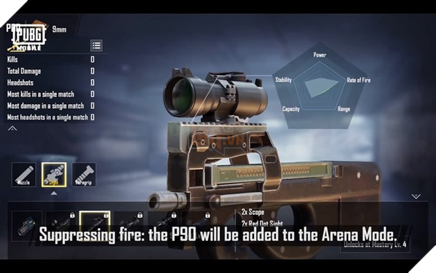 PUBG Mobile: Mọi thứ bạn cần biết về khẩu SMG P90 mới nhất 