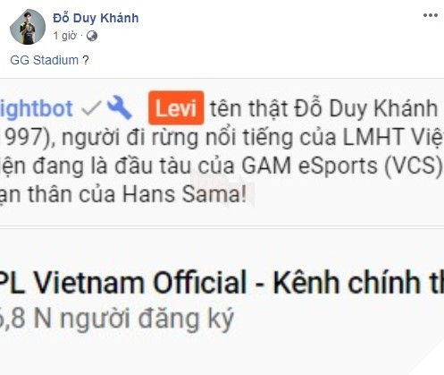 Bị khơi gợi lại chuyện tình tay ba với Liễu Ngọc - Hans Sama, Levi bức xúc lên tiếng trên trang cá nhân - Ảnh 1.