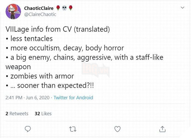 Resident Evil 8 hé lộ những tin đồn mới khá thú vị về kẻ thù trong game