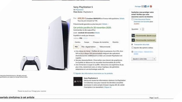 PlayStation 5 tiếp tục rò rỉ giá bán và ngày phát hành thông qua Amazon 2