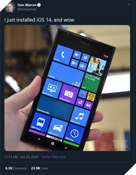 Apple bị cộng đồng chê bai cho rằng iOS 14 y hệt Live Tiles của Windows Phone 3