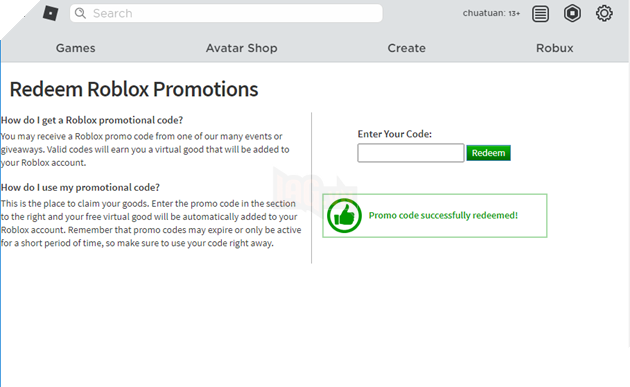 Tổng hợp những Code vật phẩm mới nhất của Roblox tháng 6 năm 2020