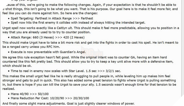 Đấu Trường Chân Lý: Urgot chuẩn bị được làm mới kĩ năng - Nerf nặng nề đáng có 2