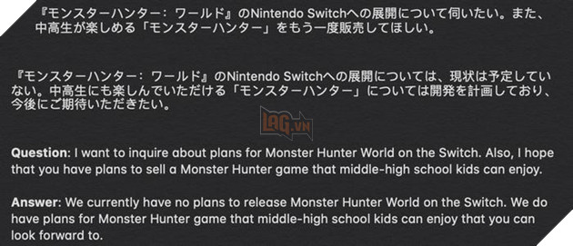 Monster Hunter World chắc chắn chưa phải tựa game MH cuối cùng của Capcom