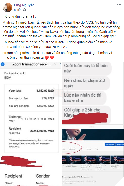 Biết tin Kiaya gặp khó khăn do bị nợ lương, fan cứng donate ngay 25 triệu với lời nhắn: Mong em tập trung luyện tập - Ảnh 3.