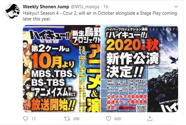 Haikyu!! bất ngờ kết thúc ngay tuần sau. Anime Haikyu!! To The Top 2nd season ra mắt vào tháng 10 4