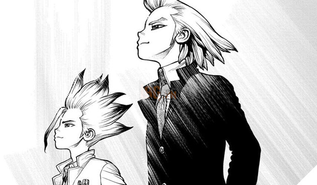 Spoiler Dr.Stone chap 158: Senku lộ thân phận. Xeno hạnh phúc khi nhân ra đối thủ của mình 2