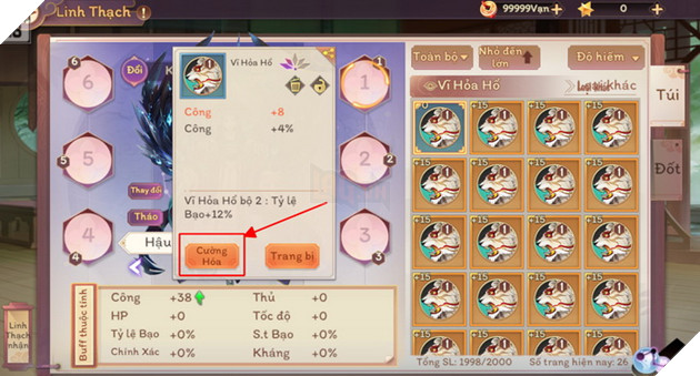 Vân Mộng Tứ Thời Ca: Hướng dẫn cách nâng cấp Linh Thạch đơn giản nhất cho tân thủ