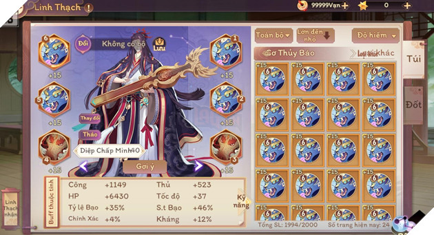 Vân Mộng Tứ Thời Ca - Tổng hợp toàn bộ các loại Linh Thạch trong game 5