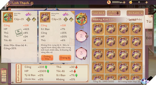 Vân Mộng Tứ Thời Ca - Tổng hợp toàn bộ các loại Linh Thạch trong game 25