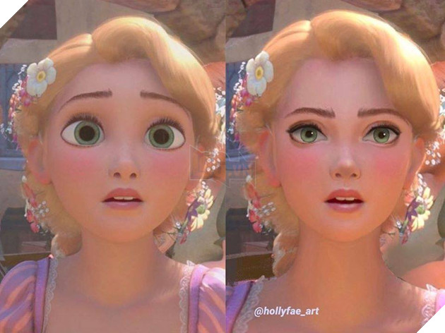 Các công chúa Disney khi được vẽ theo tỉ lệ thực trông như thế nào? 5