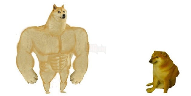 Swole Doge vs. Cheems