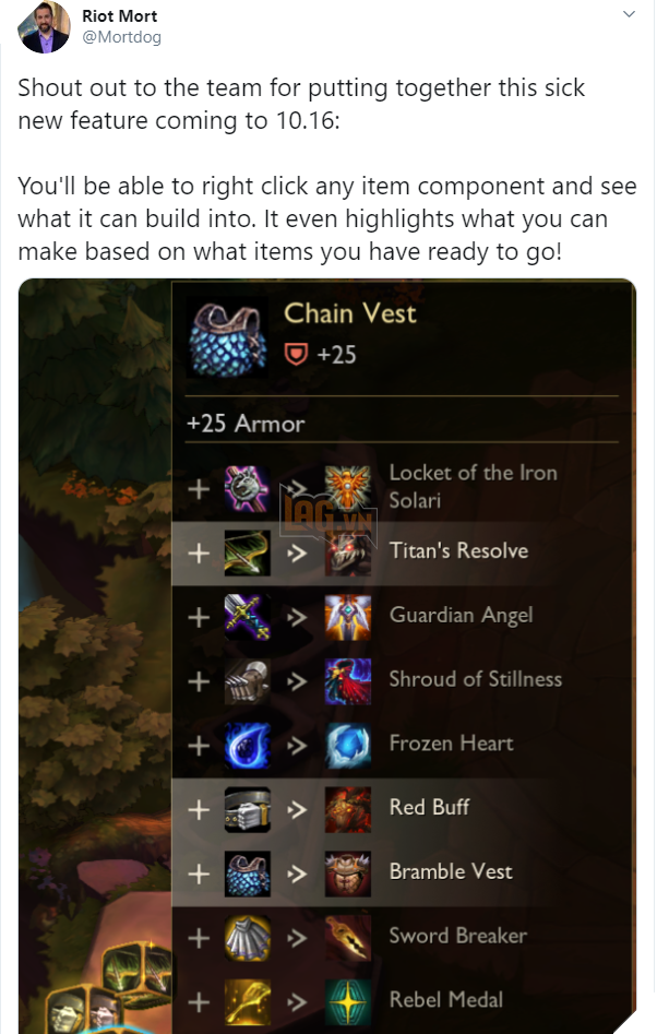 Riot Games chuẩn bị đưa tính năng hiển thị công thức ghép đồ Đấu Trường Chân Lý vào bản 10.16 - Ảnh 2.