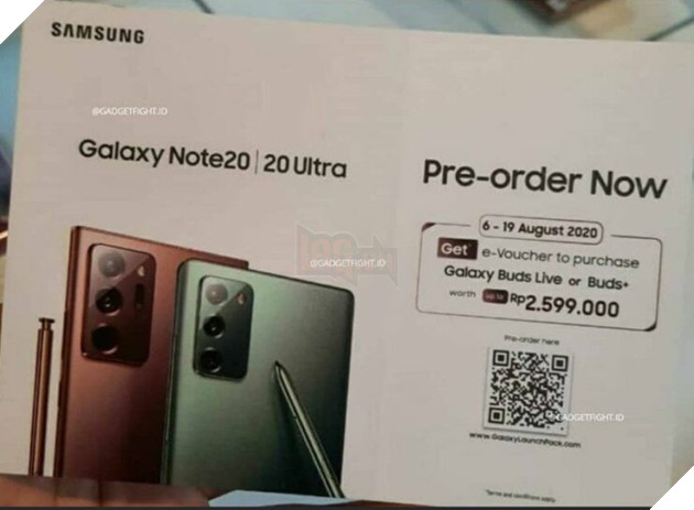 Khi mua Galaxy Note 20/ 20 Ultra, người dùng sẽ được tặng kèm Galaxy Buds ở một số thị trường 3