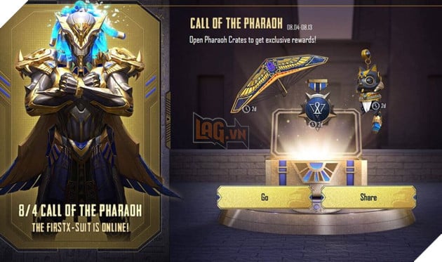 PUBG Mobile: Cách Nhận Pharaoh Key và Danh hiệu Pharaoh một cách dễ dàng