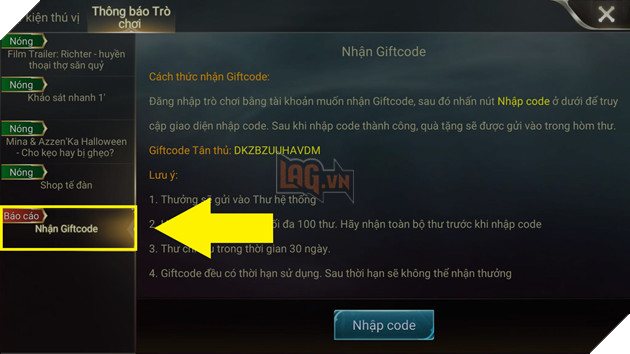 Liên Quân Mobile: Tổng hợp một loạt các Giftcode với những phần thưởng giá trị dành cho game thủ 2