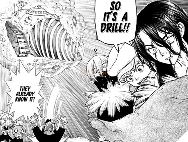 Dự đoán spoiler Dr.Stone chap 162: Chrome chế tạo máy khoan, Gen tiếp tục chém gió câu giờ 3