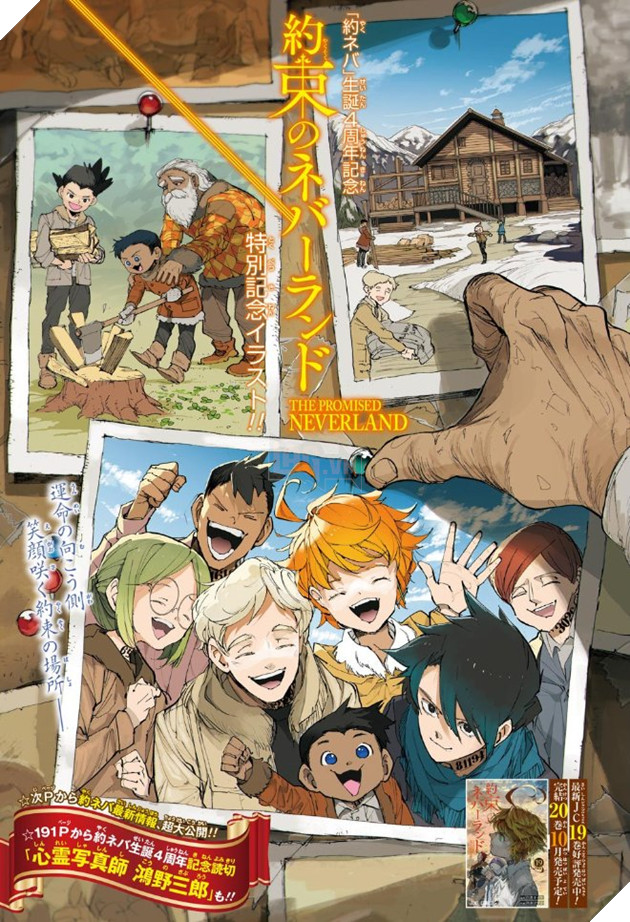 Manga Jump The Promised Neverland sẽ có chương mới kể về cuộc sống của  Enma,Ray và Norman