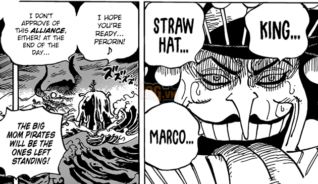 Giả thuyết One Piece: Marco hợp tác với Perospero có phải là điềm báo cho việc Big Mom hỗ trợ băng Mũ Rơm? 2