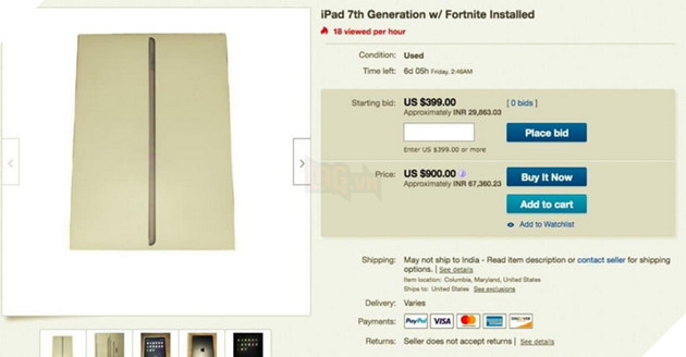 Xuất hiện hàng loạt điện thoại iPhone có sẵn Fortnite với giá hơn trăm triệu đồng trên eBay 4