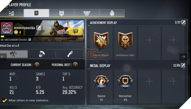 Hướng dẫn: Cách xem số liệu thống kê của bạn trong Call Of Duty Mobile 3