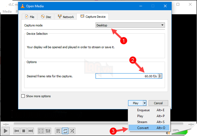 Hướng dẫn: Cách quay phim màn hình trên ứng dụng VLC Player 3