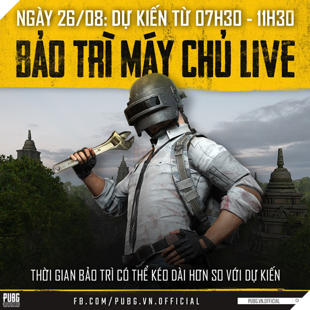 PUBG PC: Thời gian bảo trì ngày 26/8/2020