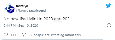 Sẽ Không có iPad mini 6 nào được ra mắt trong năm nay hoặc vào năm 2021 2