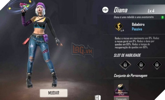 Free Fire OB24: Kỹ năng và chi tiết của nhân vật Diana được tiết lộ 2
