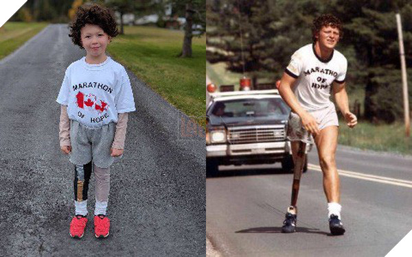 Tuổi nhỏ làm việc lớn: Cậu bé 7 tuổi hóa trang thành thần tượng Terry Fox,