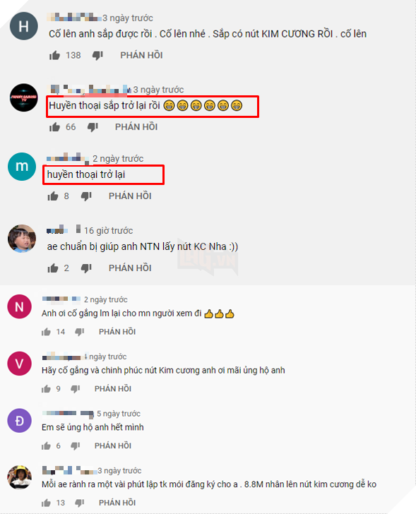 NTN khẳng định sẽ chính thức quay trở lại sau 30 ngày với một hình ảnh khác, fan hò nhau ủng hộ huyền thoại giật nút kim cương Youtube - Ảnh 5.