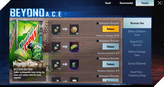 PUBG MOBILE × Mountain Dew: Làm thế nào để có được bộ skin và áo sơ mi độc quyền của Mountain Dew 3