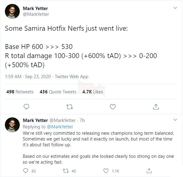 Chỉ sau 1 ngày ra mắt, Riot Games đã phải nerf khẩn cấp Samira vì quá mức mất cân bằng - Ảnh 2.