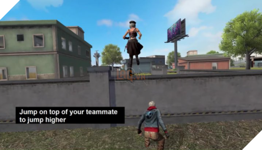 Free Fire: Team Boost Cho phép người chơi nhảy lên đầu đồng đội của họ để bật cao hơn 3