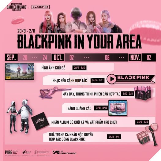 PUBG Mobile: Chi tiết lịch sự kiện PUBG Mobile x BLACKPINK  6