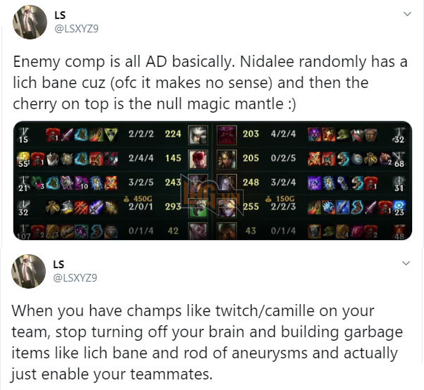 BLV LCK bức xúc vì game thủ lên đồ sai lầm cho Nidalee - Song Kiếm Tai Ương là item phế phẩm - Ảnh 2.