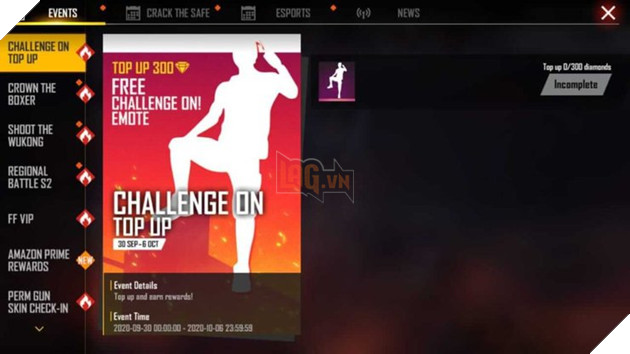 Free Fire: Nhận biểu tượng cảm xúc miễn phí trong sự kiện nạp tiền 'Challenge On' 2