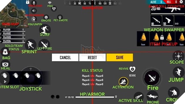 Free Fire: Hướng dẫn thiết lập cài đặt HUD một cách thuận tiện nhất 