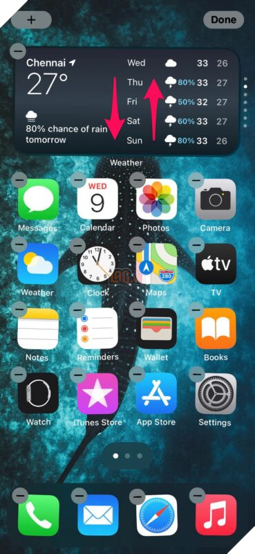 Cách thêm Widget vào Màn hình chính của iPhone 5