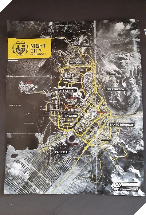 Cyberpunk 2077 rò rỉ bản đồ thành phố Night
