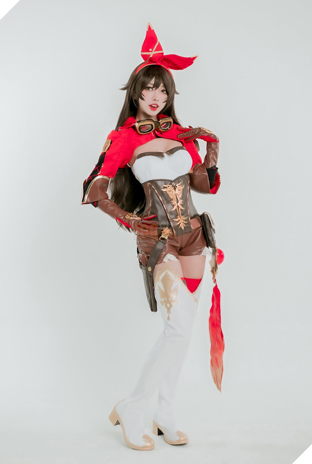 Đứng hình 5 giây với bộ ảnh cosplay Genshin Impact Amber của hot girl Hàn Quốc 2